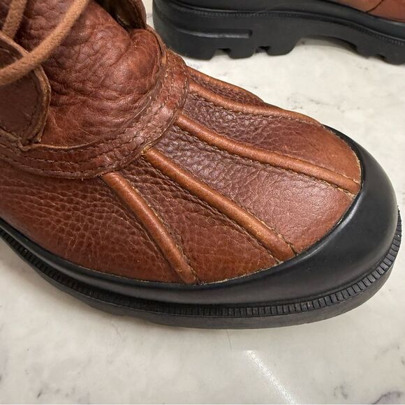 Polo by Ralph Lauren Udal Men's Brown leather and Black duck Boots - Picture 4 of 12